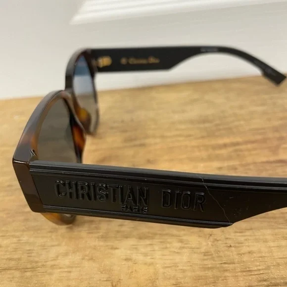 DIOR DIORID1 57-16 145 Dark Havana Tortoise Sunglasses - Picture 4 of 16